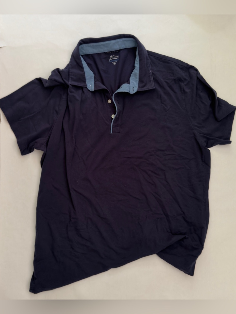Men’s J Crew Performance Polo Short Navy Blue xxl